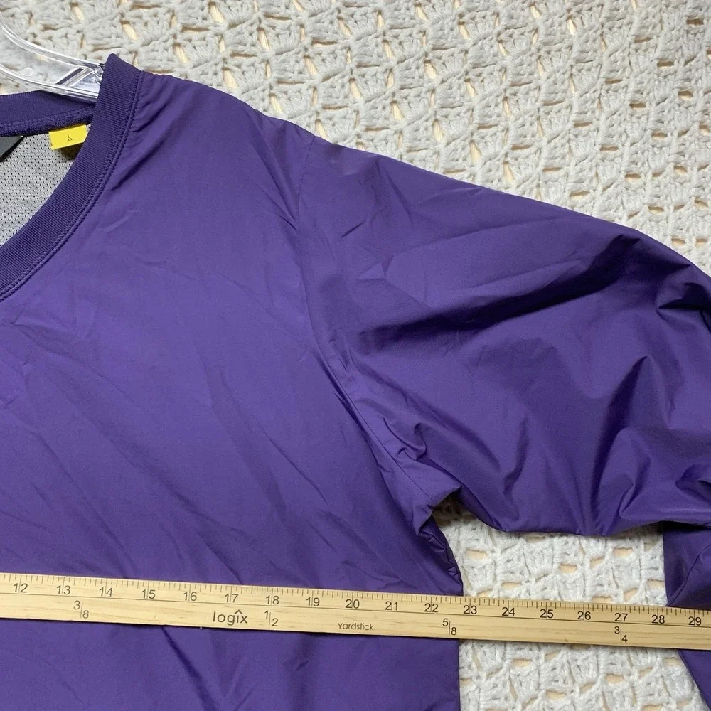 Cabela's Windbreaker Jacket Mens Size L Purple Gorpcore Outdoor Hunting V‎ Neck